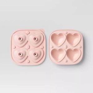 Silicone Pink Heart Shaped Ice‎ Cube Mold - Threshold